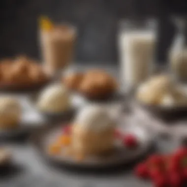 Dessert Pairing Ideas A beautifully set table featuring coconut milk ice cream and dessert pairings