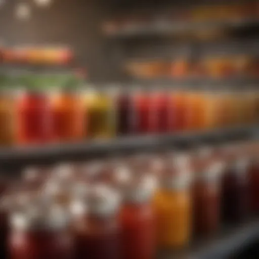 Colorful jars of homemade freezer jam showcasing vibrant flavors
