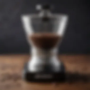 Detailed view of grind size comparison
