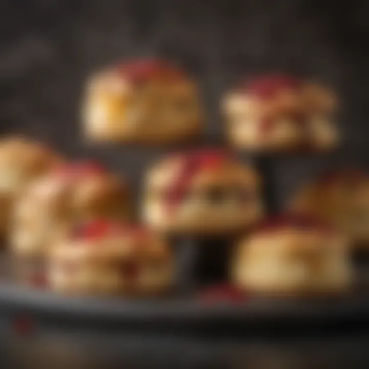 Variations of scones displayed beautifully