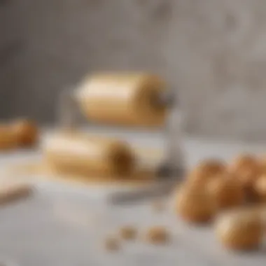 The Elegance of a Quality Pie Dough Roller An elegant pie dough roller on a marble countertop