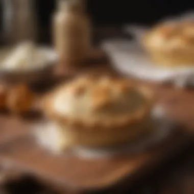 Achieving Perfection with Pie Dough A perfectly rolled pie dough resting on a wooden board