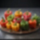 A vibrant assortment of colorful peppers ready for grilling