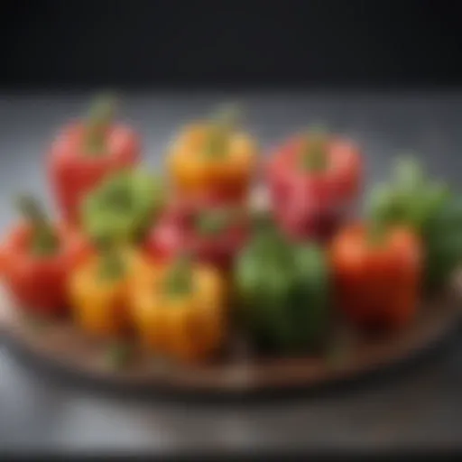 A vibrant assortment of colorful peppers ready for grilling