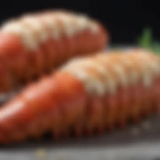 Selection of premium frozen lobster tails showcasing their unique characteristics.