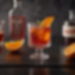 A sophisticated Bourbon Negroni cocktail garnished with an orange twist.