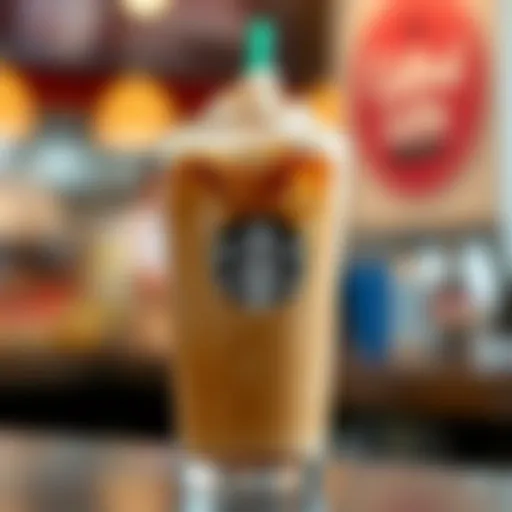 A beautifully layered iced latte showcasing rich coffee on top and creamy milk beneath.