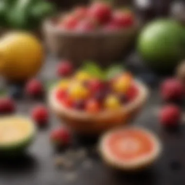 A vibrant display of fresh fruits ready for jam making