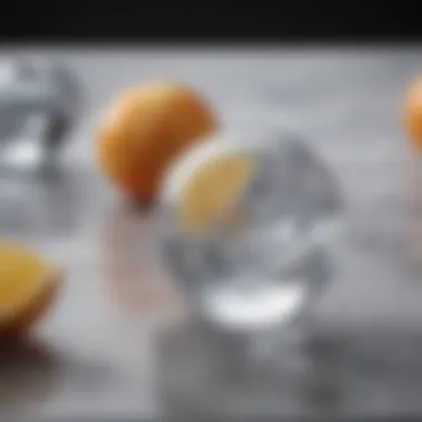 High-quality ice sphere molds on a marble countertop