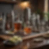 A beautifully arranged bartender set with essential tools