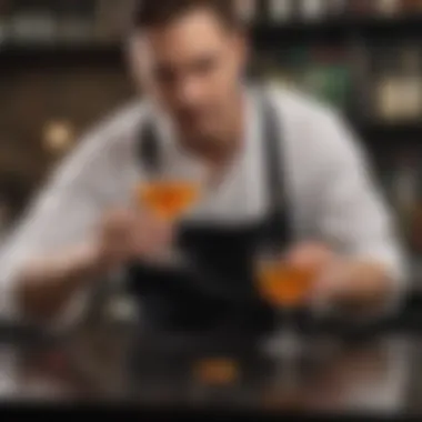 Mastering Advanced Mixology Techniques A professional mixologist demonstrating advanced techniques