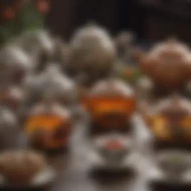 Diversity in Teapot Craftsmanship Variety of teapots showcasing different designs and materials