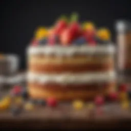 A selection of high-quality ingredients for cake baking