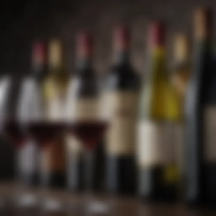 Close-up of different wine varietals showcasing their unique characteristics