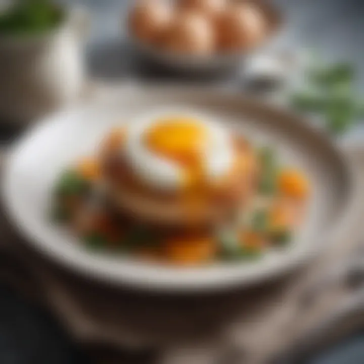 Delicious dish featuring poached eggs with creative garnishing