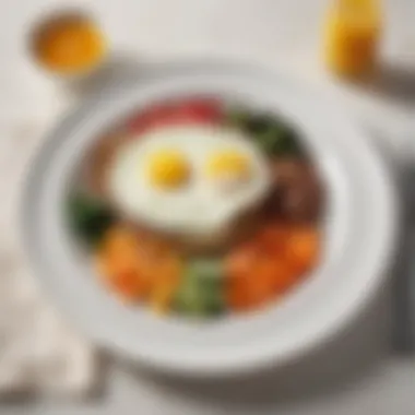 Creating a Balanced Meal for Health Improvement A beautifully arranged plate of a balanced meal