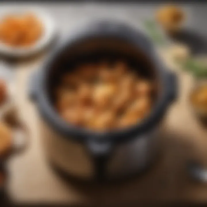 Delicious dish prepared using both air frying and slow cooking methods