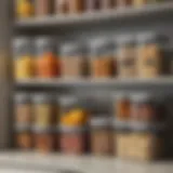 Stylish pantry organization with clear storage containers