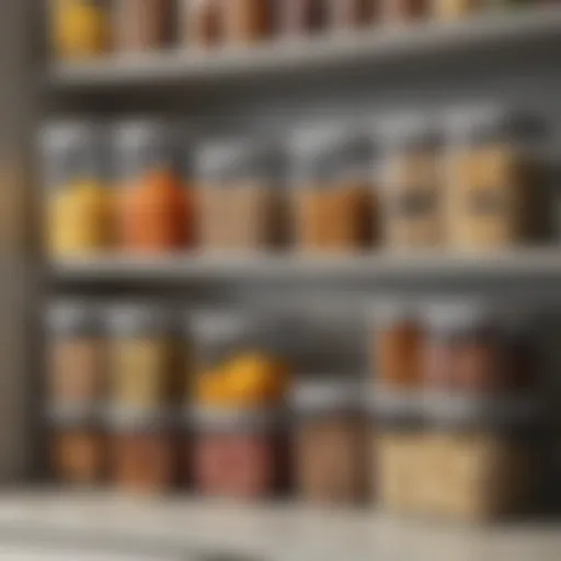 Stylish pantry organization with clear storage containers