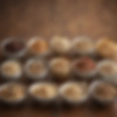 Different types of oatmeal displayed in bowls