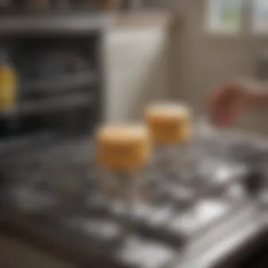 Visual guide of dishwasher components needing cleaning