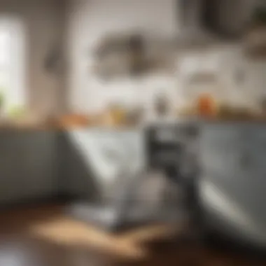 Hygienic Kitchen Setting A well-organized kitchen with a functioning dishwasher