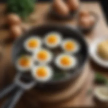 Diverse Cookware for Egg Poaching Selection of various pans suitable for poaching eggs including non-stick, stainless steel, and ceramic options.