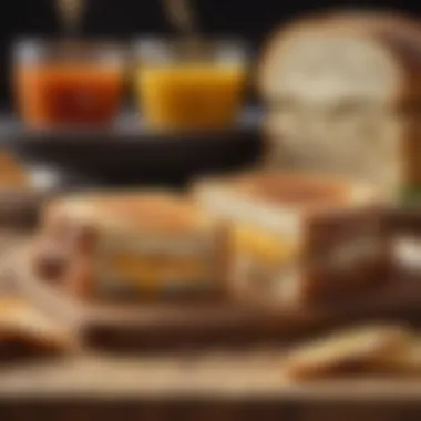 Bread Pairings for Grilled Cheese Different types of bread, including sourdough and whole grain, showcasing potential pairings