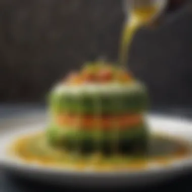 Elevating Flavors with Algae Oil A dish drizzled with algae oil, highlighting its unique flavor enhancement