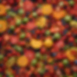 A colorful spread of fresh fruits and vegetables.