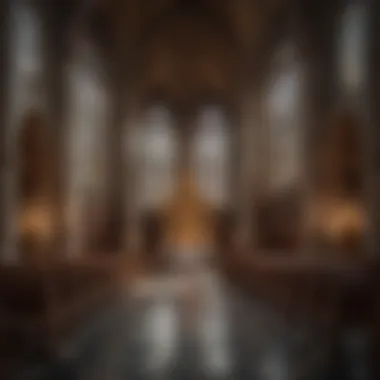 Sacred Space of Reflection An ornate church interior during a Lent service