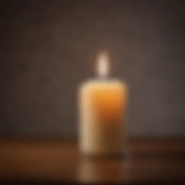 A lit candle symbolizing reflection during Lent