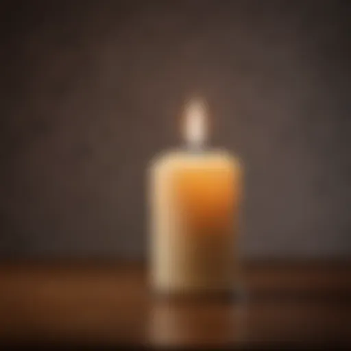 A lit candle symbolizing reflection during Lent
