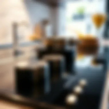 A close-up of the control panel of a high-performance induction cooktop.