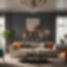 Elegant home decor showcasing a chic living room setup
