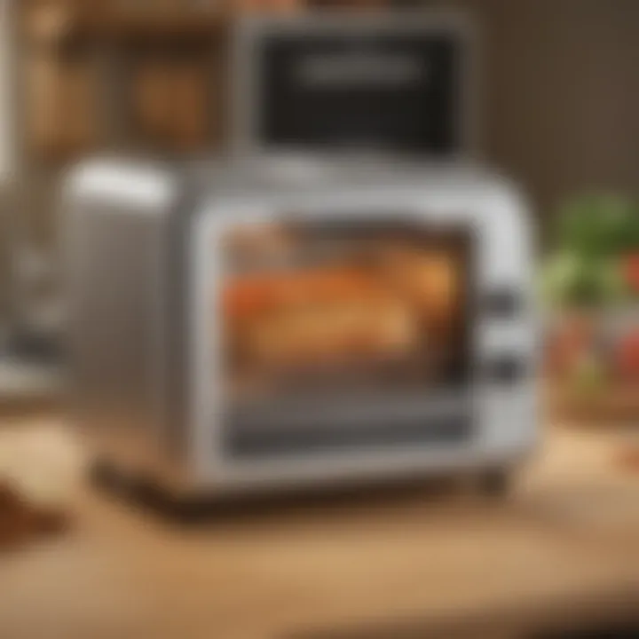 Energy-efficient touchscreen toaster showcasing smart technology features