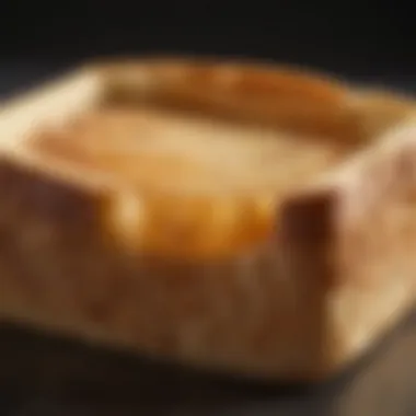 Close-up of a perfectly toasted slice of bread from a touchscreen toaster