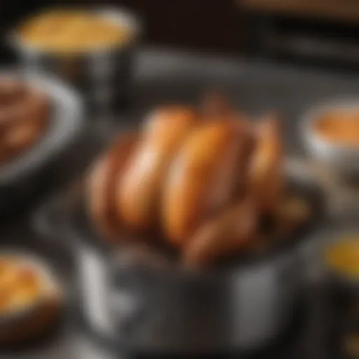 Detailed view of a turkey fryer with spigot showcasing its components