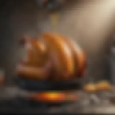 Frying Turkey with a Spigot Fryer Illustration of a turkey being fried using a spigot fryer