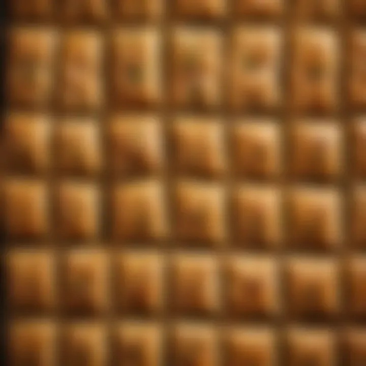 Crisp texture of baklava pastry