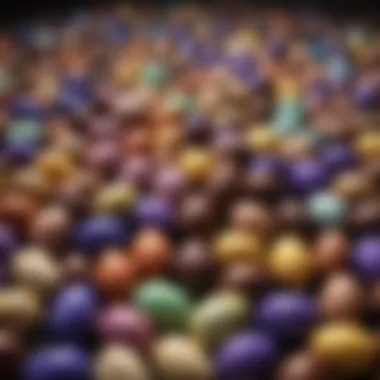 An array of Cadbury Easter Eggs showcasing the diverse product range