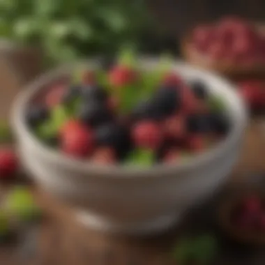 Caperberries in Culinary Presentation Caperberries in a rustic bowl