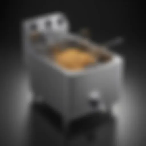 An illustration of a modern grease less fryer showcasing its sleek design.