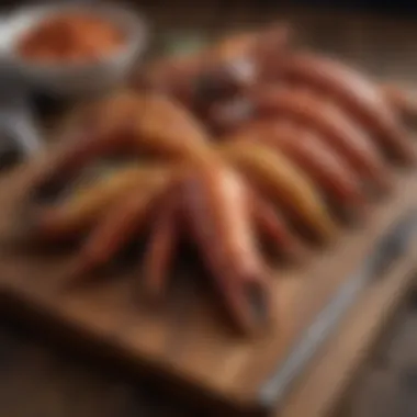 Different styles of metal meat claws arranged on a wooden surface.