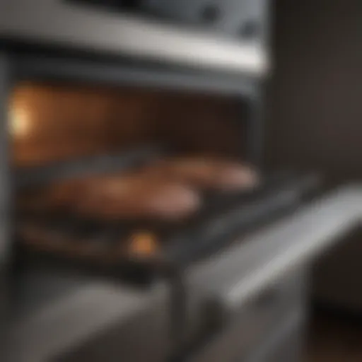 Detailed view of Misen oven steel showcasing its texture and shine