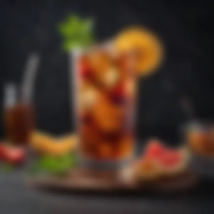 A refreshing glass of Pimm's with garnishes