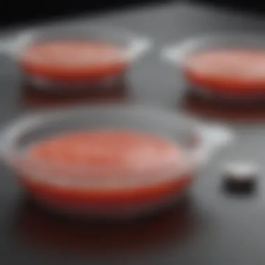 Close-up of a Pyrex lid demonstrating its sealing capability