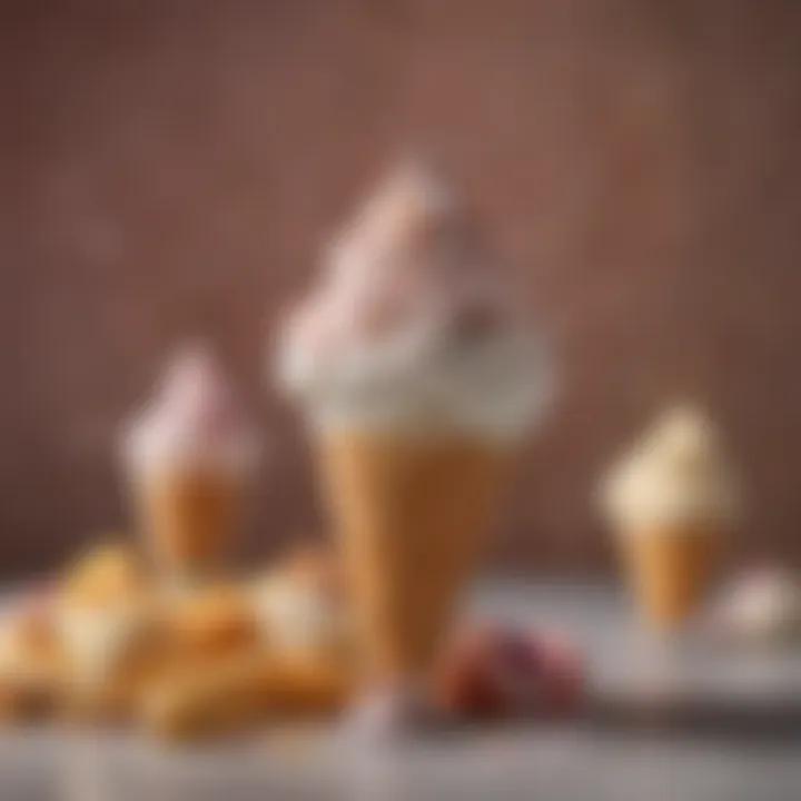 Assortment of soft serve flavors in vibrant colors