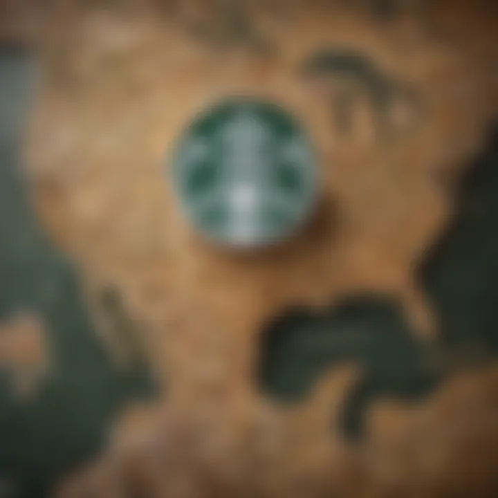 Map highlighting Starbucks locations