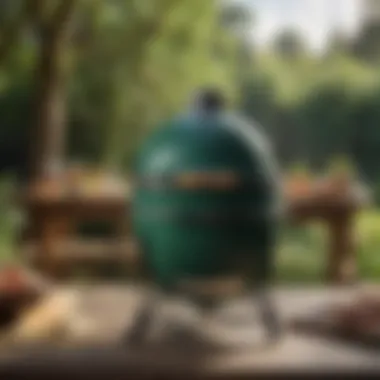 Robust Ceramic Design of Extra Large Green Egg Grill The Extra Large Green Egg Grill showcasing its robust ceramic design
